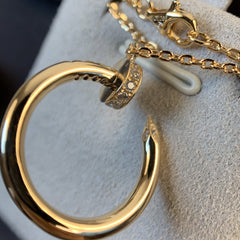 JUSTE NECKLACE 2.2MM PINK GOLD DIAMONDS