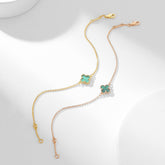 CLOVER BRACELET MALACHITE 1 MOTIF