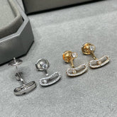 MOVE UNO PINK GOLD DIAMOND EARRINGS