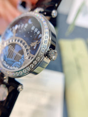 LADY ARPELS LOVER BRIDGE BLACK CROCODILE