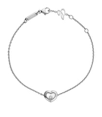 HAPPY HEART BRACELET SILVER 1 DIAMOND