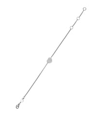 HAPPY HEART SILVER BRACELET DIAMOND