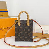 LV MINI TOTE BAG 17 IN BROWN MONOGRAM COATED CANVAS