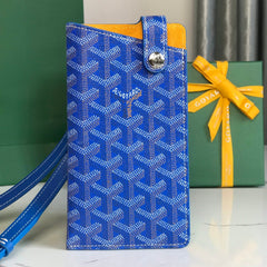 MONTMARTRE GM CASE 18 IN SAPPHIRE BLUE GOYARDINE CANVAS