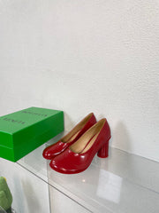 ATOMIC HIGH PUMP 9 CM IN RUBY RED CALFSKIN