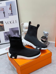 H FUN CLASSIC SNEAKER STYLISH BLACK FABRIC