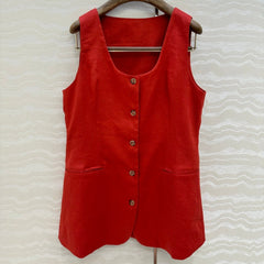 LP SLEEVELESS LINEN BLAZER 272246