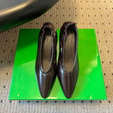 BOTTEGA VENETA 26S HIGH HEELS 40 MM IN DARK BROWN CALFSKIN