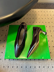 BOTTEGA VENETA 26S HIGH HEELS 40 MM IN DARK BROWN CALFSKIN
