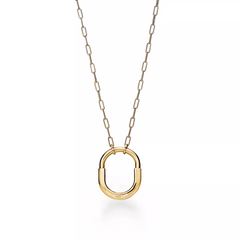 LOCK NECKLACE MEDIUM PENDANT GOLD PAVED DIAMONDS