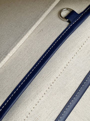 CAPETIEN MESSENGER BAG 39 IN NAVY BLUE GOYARDINE CANVAS AND CALFSKIN