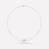 CRUSH SILVER DIAMOND NECKLACE