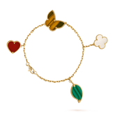 HEART BUTTERFLY CLOVER BRACELET 4 MOTIFS