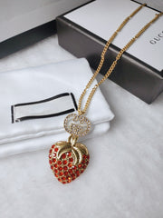 GG RED DIAMOND STRAWBERRY NECKLACE
