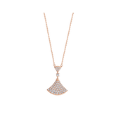 DREAM NECKLACE PINK GOLD FULL DIAMOND