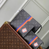 RIO TOILET POUCH 25 IN BLACK CANVAS MONOGRAM SILVER LOCK