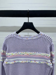 CHANEL 25S LONG SLEEVE OPEN-KNIT SWEATER STYLE 163