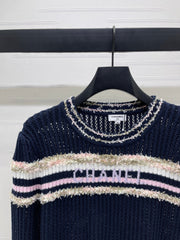 CHANEL 25S LONG SLEEVE OPEN-KNIT SWEATER STYLE 162