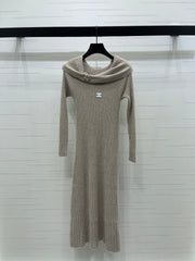 CHANEL 25S KNITTED LONG-SLEEVE DRESS 277