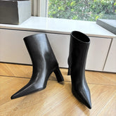 BALENCIAGA 25S ANKLE BOOTS IN BLACK COW LEATHER