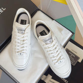 CHANEL 25S SNEAKERS 20MM IN WHITE CALFSKIN