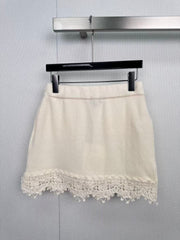 CHANEL 25S KNITTED LACE MIDI SKIRT 416