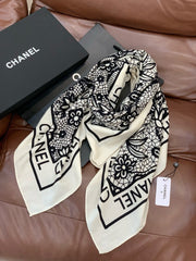 CHANEL 25S SCARF 135 CM IN CASHMERE AND SILK 943316