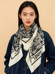 CHANEL 25S SCARF 135 CM IN CASHMERE AND SILK 943316