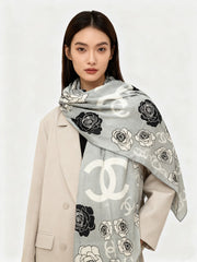 CHANEL 25S SCARF 140 CM IN CASHMERE AND SILK 943334