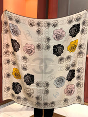 CHANEL 25S SCARF 140 CM IN CASHMERE AND SILK 943335