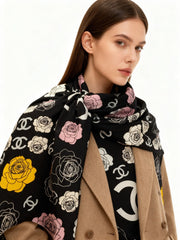 CHANEL 25S SCARF 140 CM IN CASHMERE AND SILK 943336