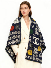 CHANEL 25S SCARF 140 CM IN CASHMERE AND SILK 943338