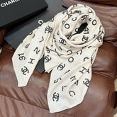 CHANEL 25S SCARF 135 CM IN CASHMERE SILK 943695