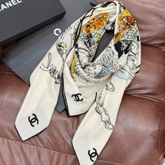 CHANEL 25S SCARF 135 IN CASHMERE 991637