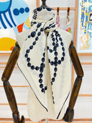 CHANEL 25S SCARF 140 IN CASHMERE 991650