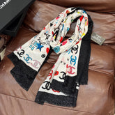 CHANEL 25S SCARF 200 IN LINEN 991723