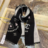 CHANEL 25S SCARF 200 IN CASHMERE 991992