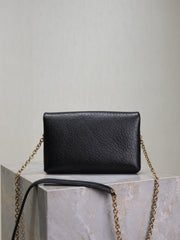 YSL 25S CALYPSO MINI 19 IN BLACK LAMBSKIN GOLD HARDWRE