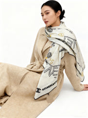 CHANEL 25S SCARF 135 CM IN CASHMERE SILK 941838