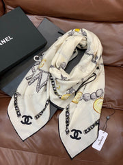 CHANEL 25S SCARF 135 CM IN CASHMERE SILK 941838