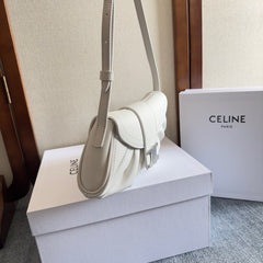 TEEN POLLY 29 IN WHITE CALFSKIN SILVER HARDWARE