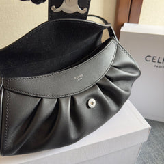 TEEN POLLY 29 IN BLACK CALFSKIN SILVER HARDWARE