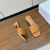 DIOR 25S HIGH-HEEL SANDALS 40 MM IN LIGHT BROWN CALFSKIN