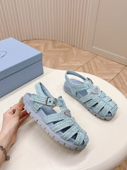 PRA RUBBER FISHERMAN SANDALS SKY LAMBSKIN