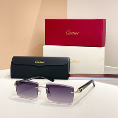 C DE RIMLESS RECTANGULAR FRAME SUNGLASSES 571828 IN METAL