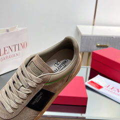 VALENTINO 25S UPVILLAGE SNEAKERS IN BROWN SUEDE