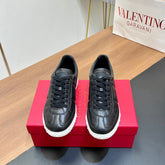 VALENTINO 25S SNEAKERS IN BLACK LAMBSKIN