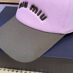MM BASEBALL CAP IN SHAMPOO PINK FABRIC WITH LOGO EMBROIDERY