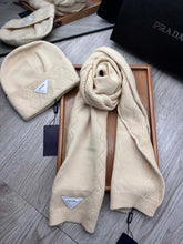 SET SCARF AND HAT IN BISQUE BEIGE WOOL AND RABBIT FUR 397405