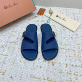 SANDALS IN CLASSIC BLUE CALFSKIN